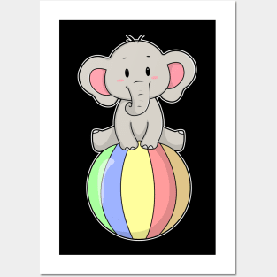 Elephant with Balloon Posters and Art